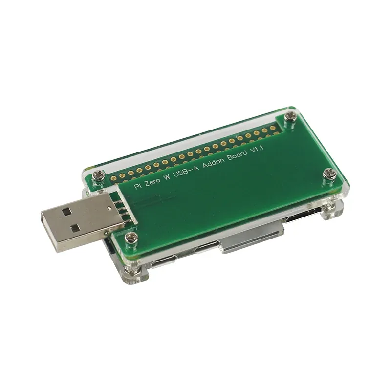 Raspberry Pi Zero W 호환 수동 USB-A 애드온 보드·아크릴 케이스 상세 이미지