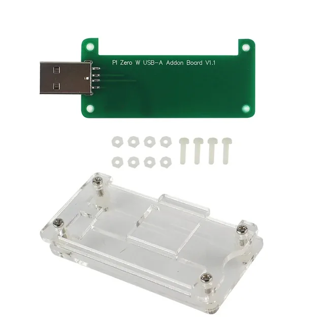 Raspberry Pi Zero W 호환 수동 USB-A 애드온 보드·아크릴 케이스