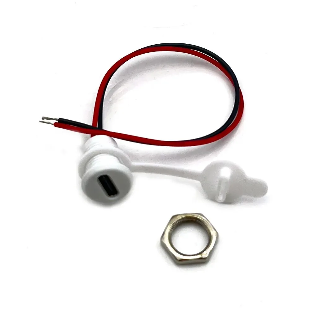 USB-C 2핀 패널 장착 배선 소켓 부품 상세 이미지