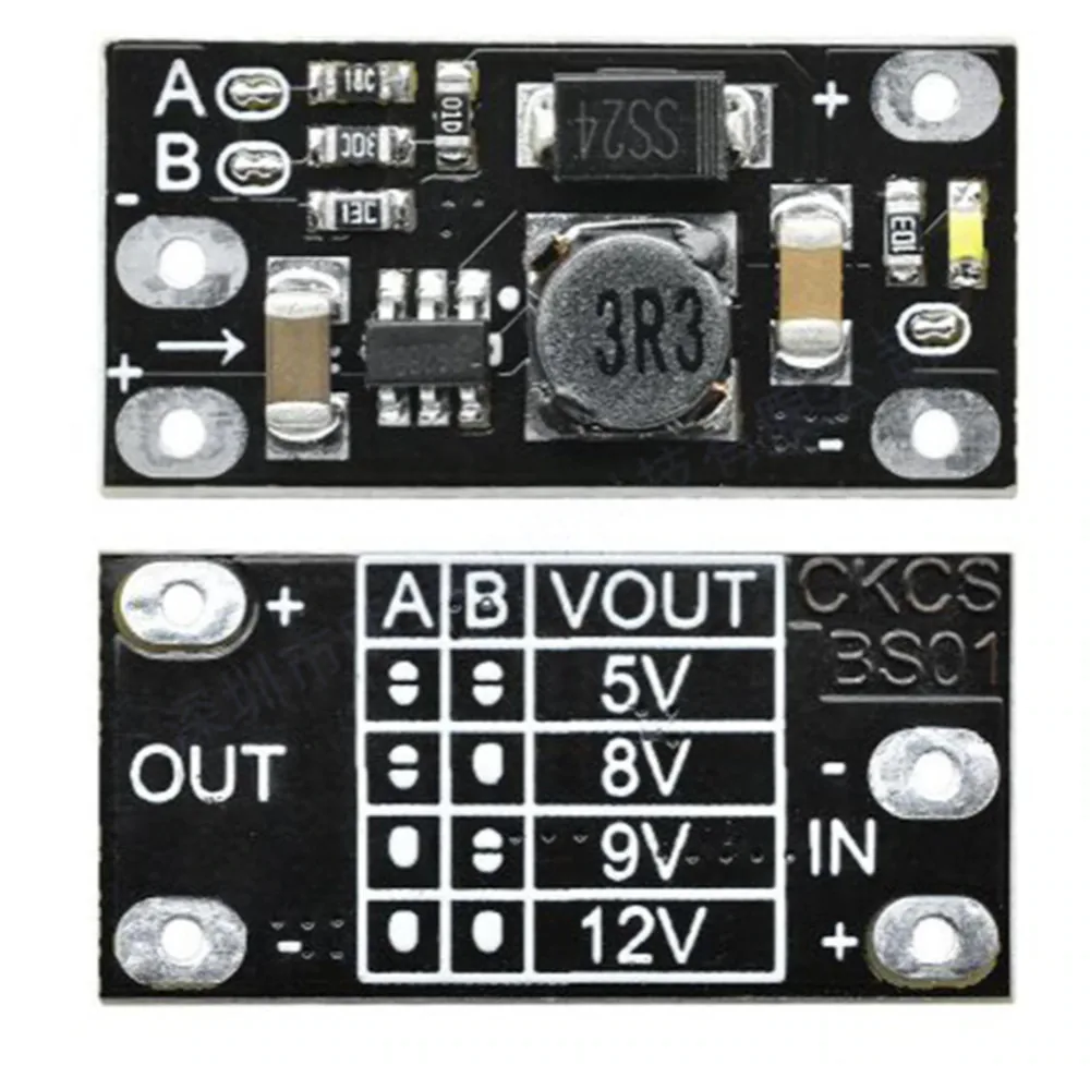 CKCS BS01 표기 5·8·9·12V 선택형 DC-DC 승압 베어 모듈 상세 이미지
