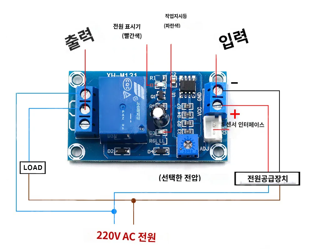 XH-M131 포토레지스터 광센서 릴레이 베어 모듈 DC 5V·12V·24V 상세 이미지