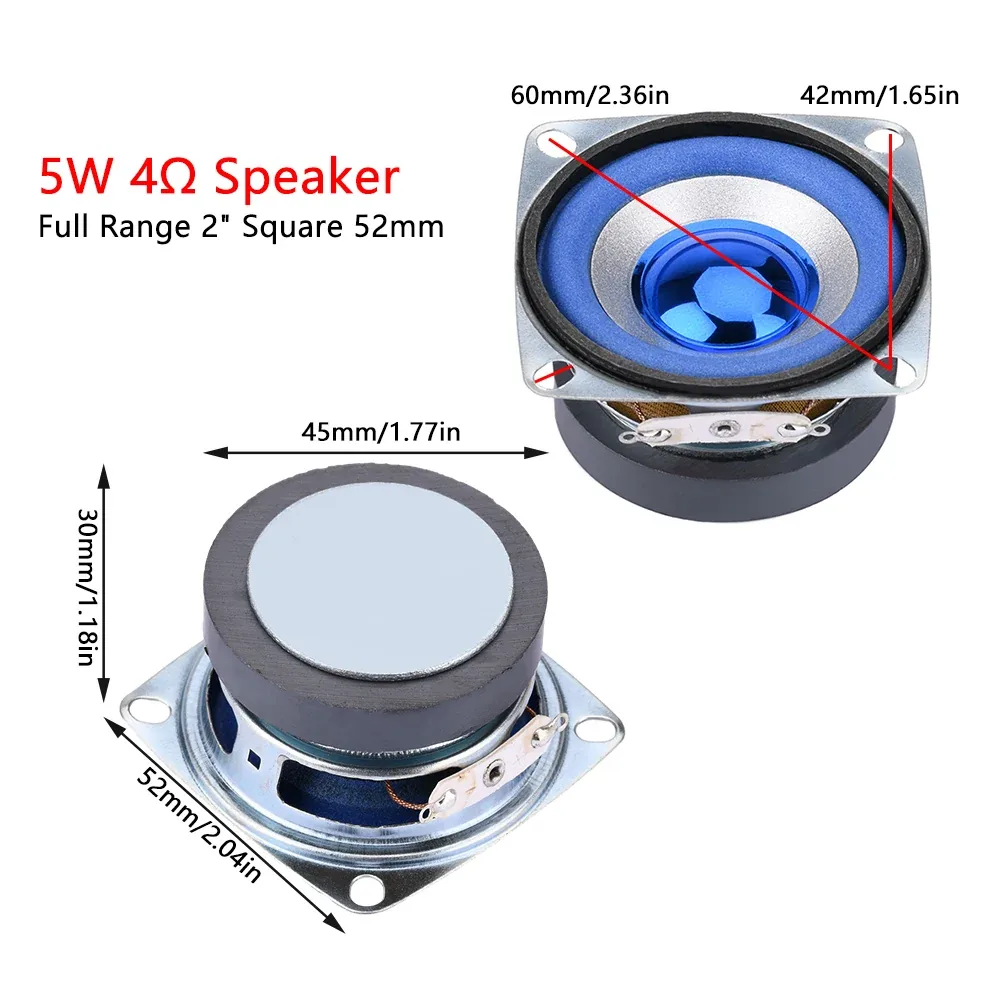 52mm 원형 패시브 스피커 부품 상세 이미지