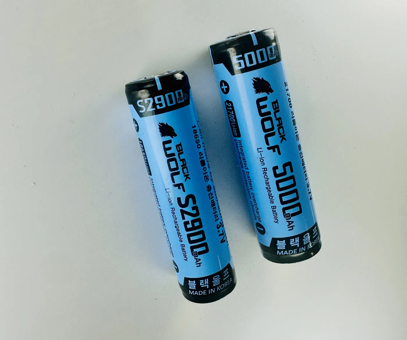 BLACK WOLF 21700 삼성셀 보호회로 충전지 5000mAh 상세 이미지