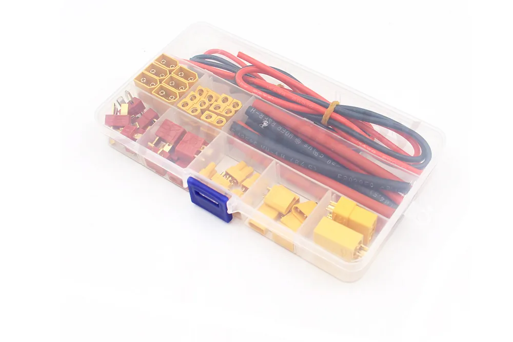 커넥터 DIY 박스, XT30, XT60, XT90, T-플러그, 실리콘 와이어, 수-암 키트, RC FPV 드론, 자동차 리포 배터리 액세서리 상세 이미지