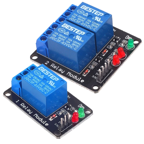 DC 5V 릴레이 모듈 1·2채널 JQC3F-05VDC-C