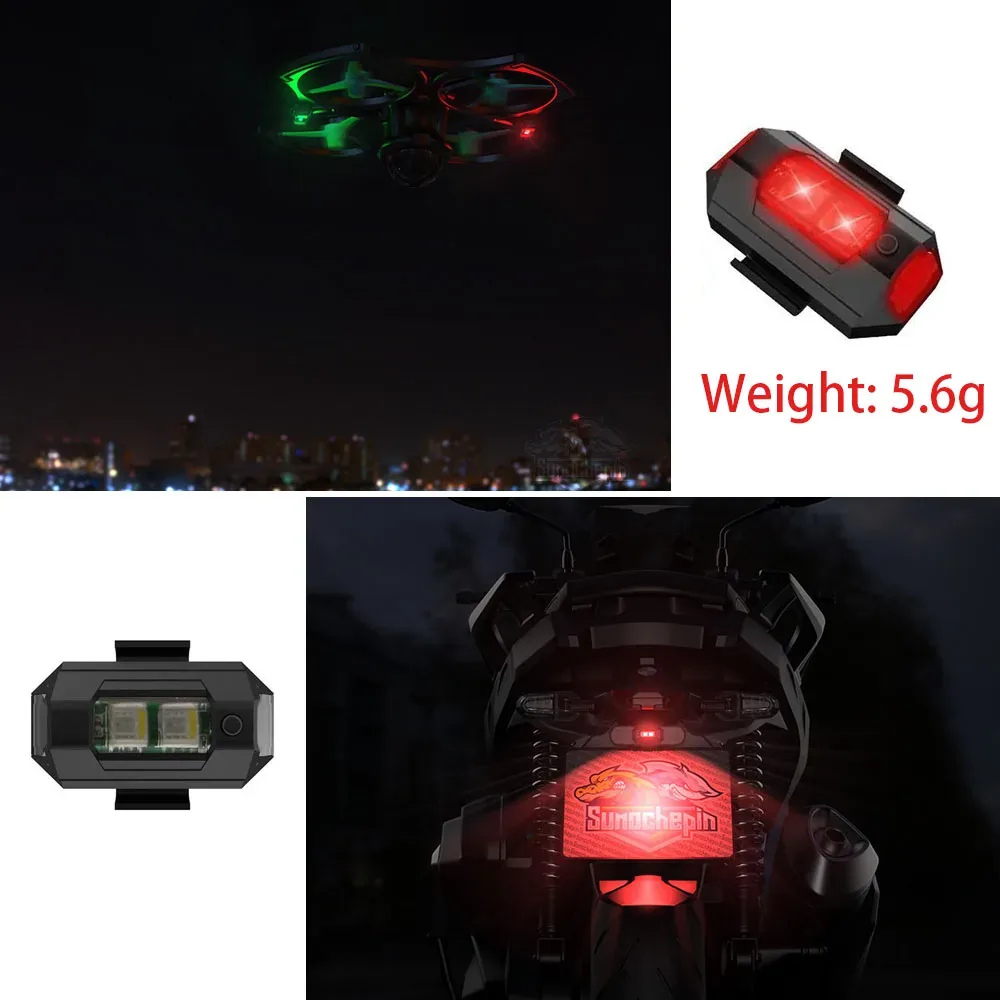 USB 충전 7색 소형 LED 스트로브 점멸등 90mAh 상세 이미지