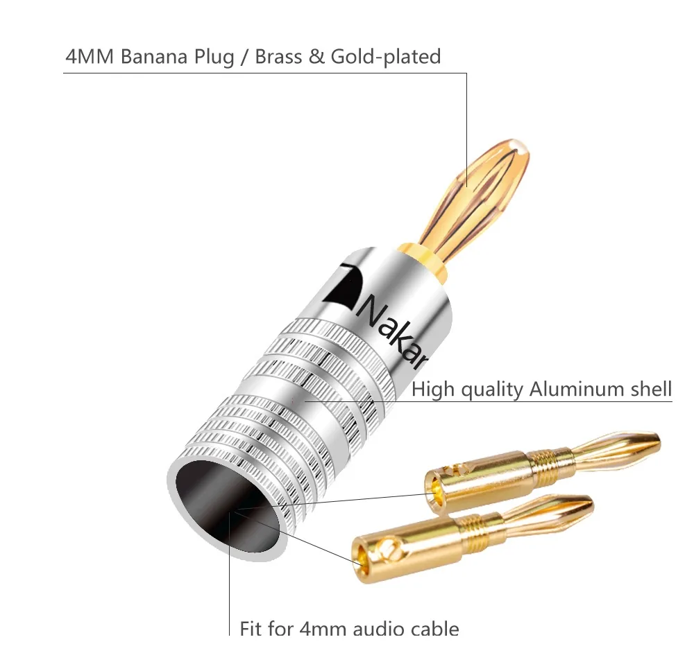4mm 스피커 오디오 바나나 플러그 1개 상세 이미지
