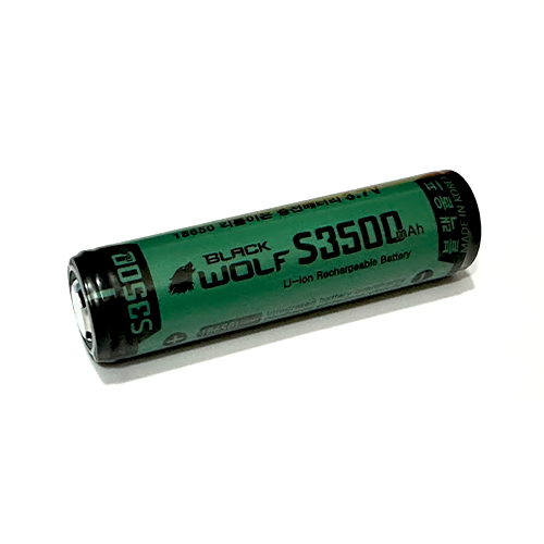 BLACK WOLF 18650 보호회로 충전지 3500mAh 표기 LG·삼성 랜덤