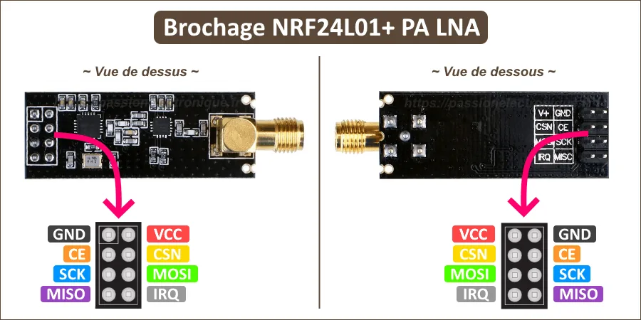 nRF24L01+ PA+LNA 2.4GHz 무선 송수신 모듈 외장 안테나 상세 이미지