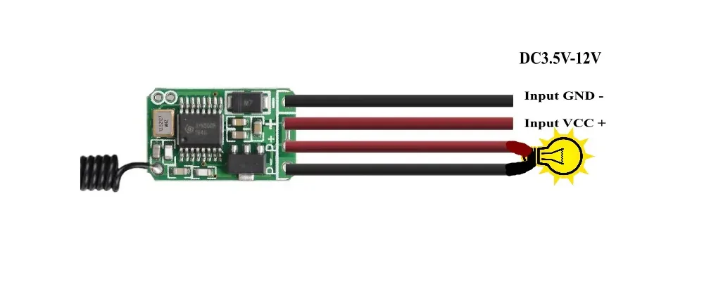 EV1527 433.92MHz 미니 RF 무선 송신 모듈 DC 3~12V 상세 이미지