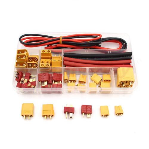 커넥터 DIY 박스, XT30, XT60, XT90, T-플러그, 실리콘 와이어, 수-암 키트, RC FPV 드론, 자동차 리포 배터리 액세서리