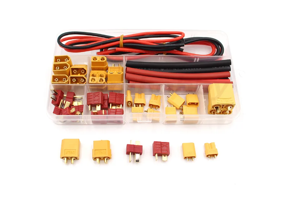 커넥터 DIY 박스, XT30, XT60, XT90, T-플러그, 실리콘 와이어, 수-암 키트, RC FPV 드론, 자동차 리포 배터리 액세서리 상세 이미지