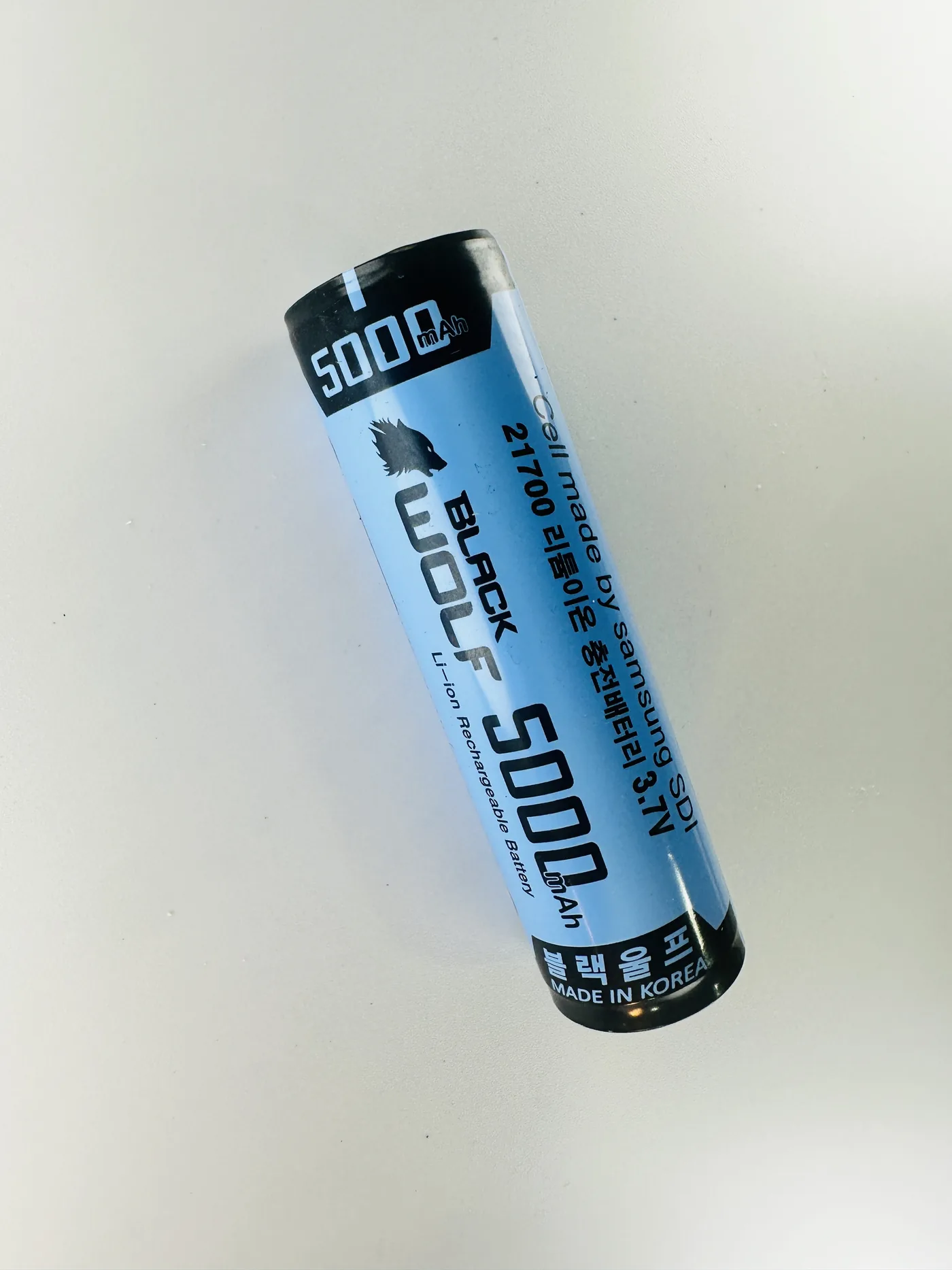 BLACK WOLF 21700 삼성셀 보호회로 충전지 5000mAh 상세 이미지