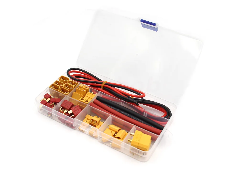 커넥터 DIY 박스, XT30, XT60, XT90, T-플러그, 실리콘 와이어, 수-암 키트, RC FPV 드론, 자동차 리포 배터리 액세서리 상세 이미지