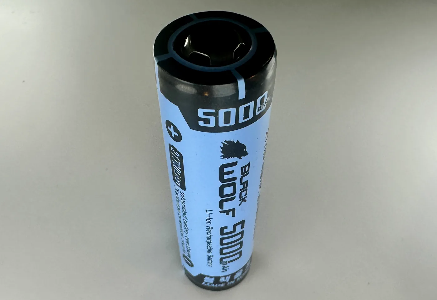 BLACK WOLF 21700 삼성셀 보호회로 충전지 5000mAh 상세 이미지