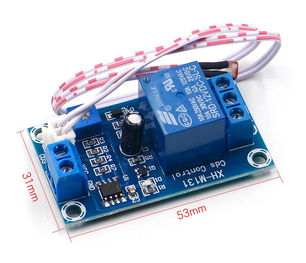 XH-M131 포토레지스터 광센서 릴레이 베어 모듈 DC 5V·12V·24V 상세 이미지